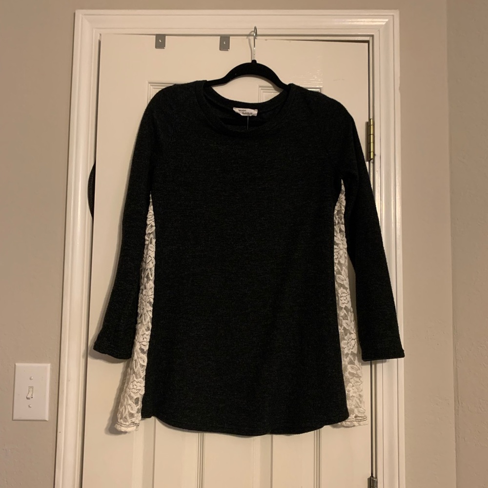 Grey lace sweater